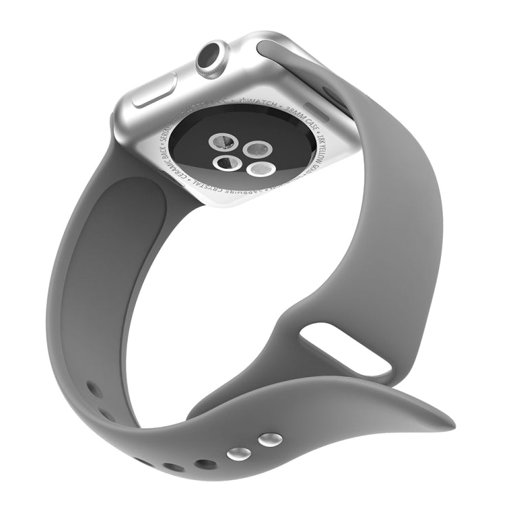 Lisslune | Double Stud Silicone Watch Band for Apple Watch Series 3 & 2 & 1 38mm (Gray)