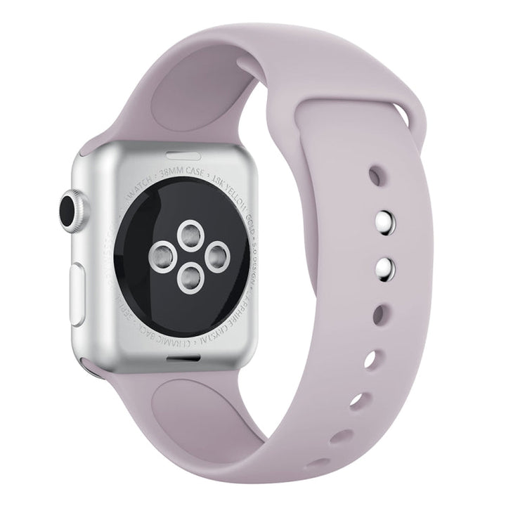 Lisslune | Double row silicone bracelet for Apple Watch Series 3 & 2 & 1 38mm (Light Purple)