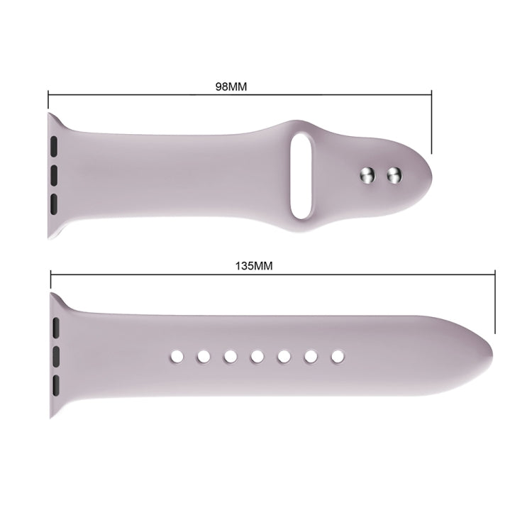 Lisslune | Double row silicone bracelet for Apple Watch Series 3 & 2 & 1 38mm (Light Purple)