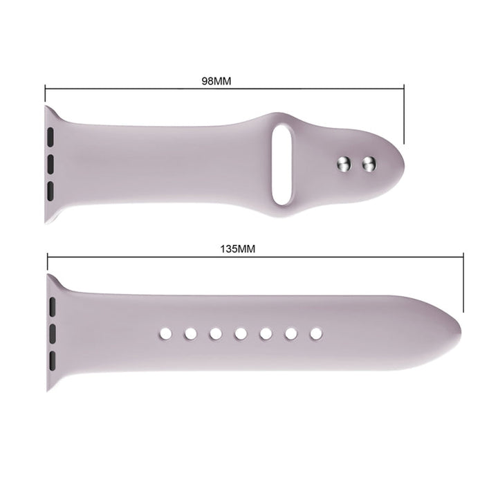 Lisslune | Double row silicone bracelet for Apple Watch Series 3 & 2 & 1 38mm (Light Purple)