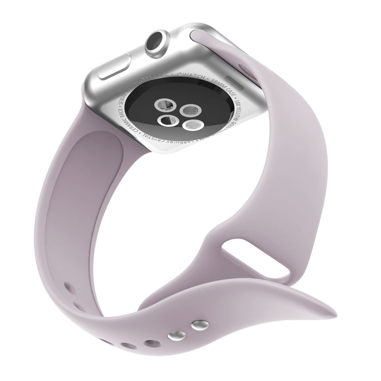 Lisslune | Double row silicone bracelet for Apple Watch Series 3 & 2 & 1 38mm (Light Purple)