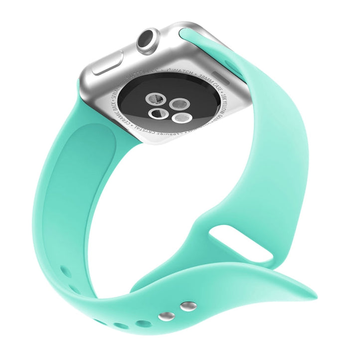 Lisslune | Double Stud Silicone Watch Band for Apple Watch Series 3 & 2 & 1 38mm (Mint Green)
