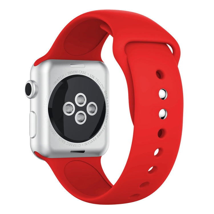 Lisslune | Double row stud silicone watch band for Apple Watch Series 3 & 2 & 1 38mm (Red)