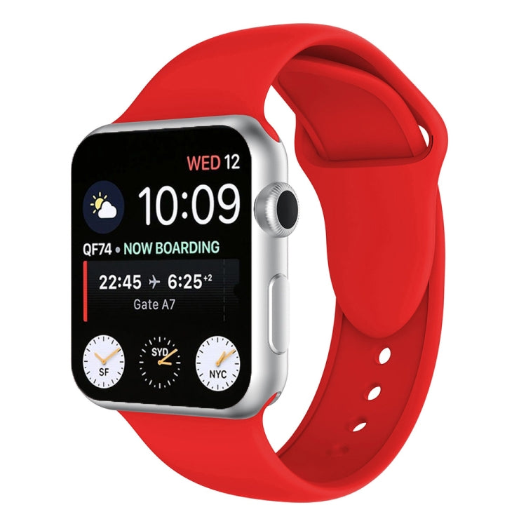 Lisslune | Double row stud silicone watch band for Apple Watch Series 3 & 2 & 1 38mm (Red)