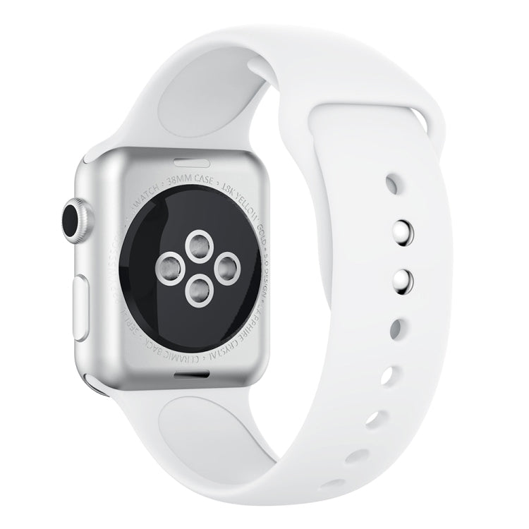 Lisslune | Double Stud Silicone Watch Band for Apple Watch Series 3 & 2 & 1 38mm (White)