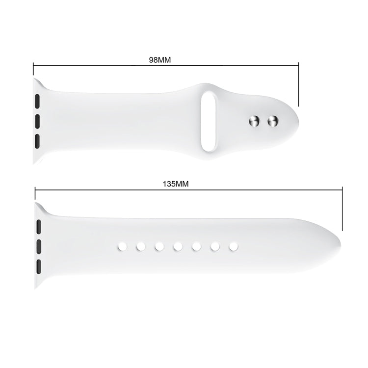 Lisslune | Double Stud Silicone Watch Band for Apple Watch Series 3 & 2 & 1 38mm (White)