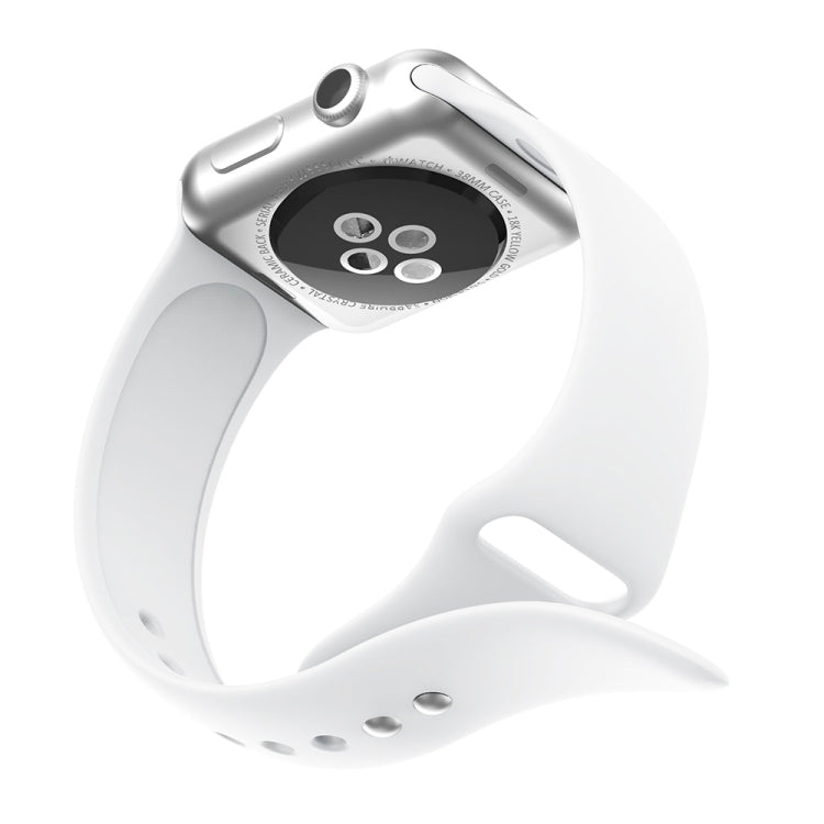 Lisslune | Double Stud Silicone Watch Band for Apple Watch Series 3 & 2 & 1 38mm (White)