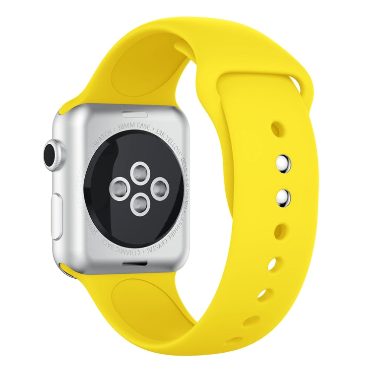 Lisslune | Double Studded Silicone Watch Strap for Apple Watch Series 3 & 2 & 1 38mm (Yellow)
