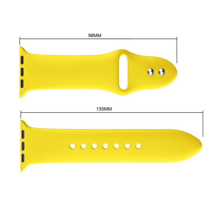 Lisslune | Double Studded Silicone Watch Strap for Apple Watch Series 3 & 2 & 1 38mm (Yellow)