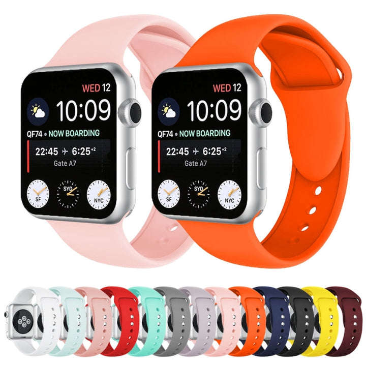 Lisslune | Double Stud Silicone Watch Band for Apple Watch Series 3 & 2 & 1 38mm (Gray)