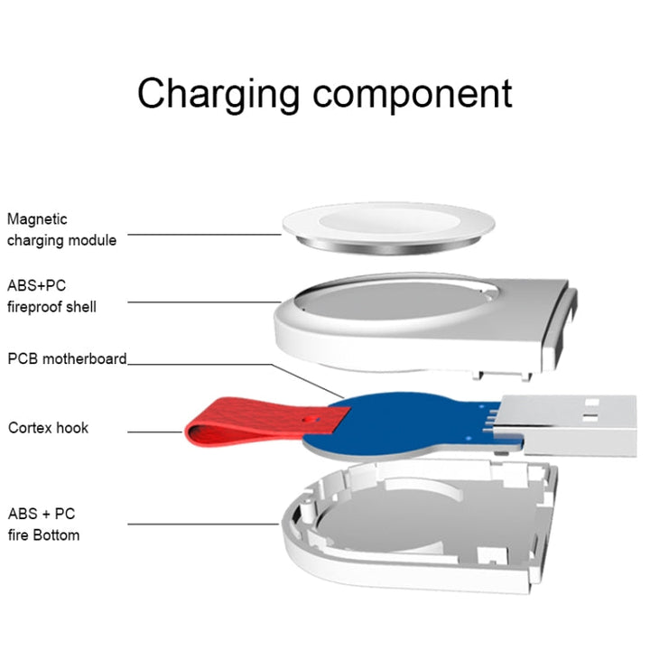 Lisslune | A3 Universal Portable Qi Standard Magnetic Wireless Charger for Apple Watch Series 4 & 3 & 2 & 1