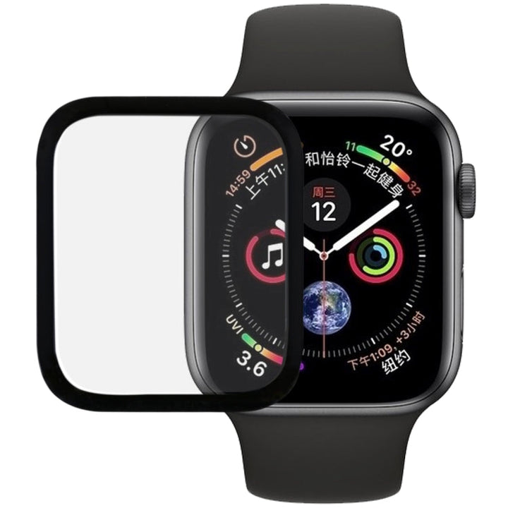 Lisslune | 9H 3D Edge Glue Full-Screen Tempered Glass Film for Apple Watch Series 5 / 4 40mm (Black)