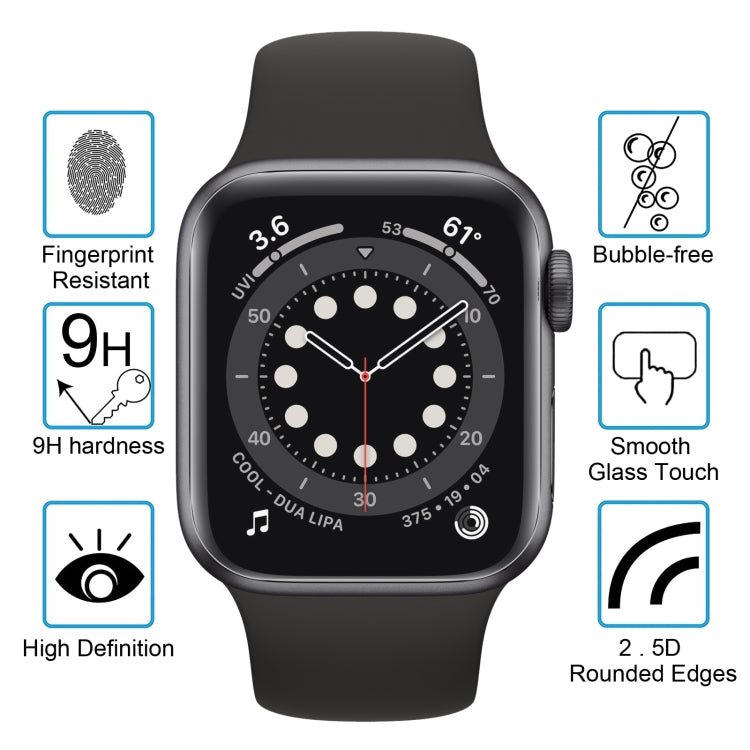 Lisslune | 9H 2.5D tempered glass film for Apple Watch Series 5 / 4 44mm