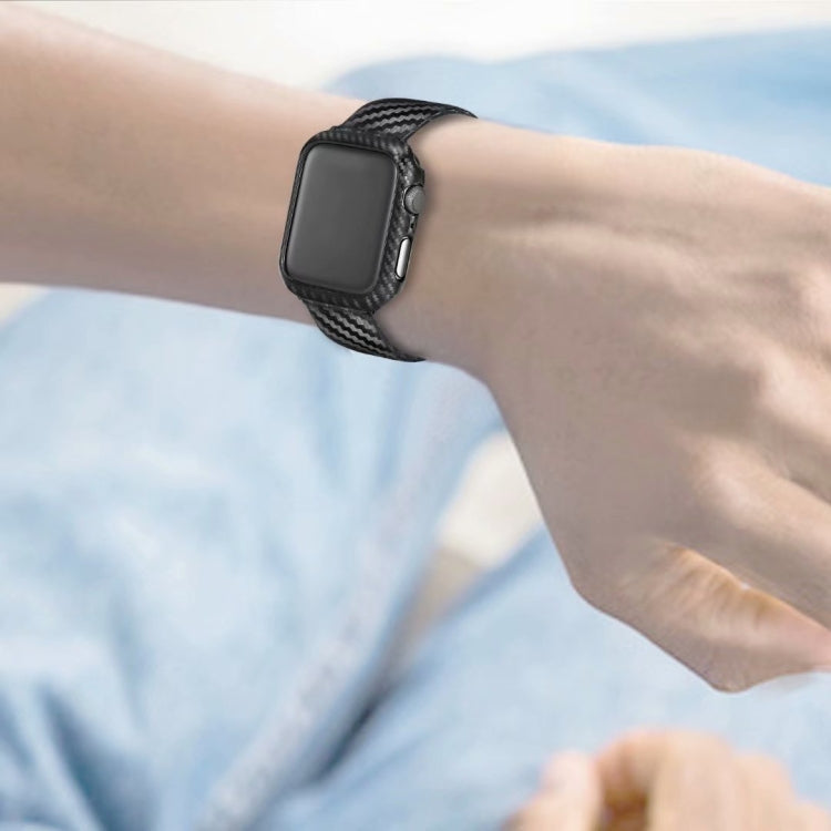 Lisslune | Leather Carbon Fiber Band + Case for Apple Watch Series 3 & 2 & 1 42mm