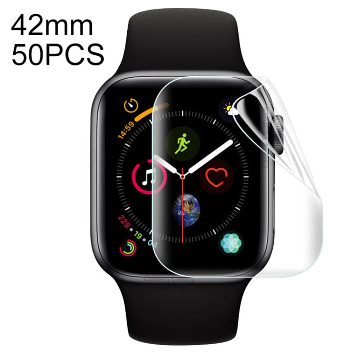 Lisslune | 50 PCS For Apple Watch 42mm Soft Hydrogel Film Full Protection Front Protection