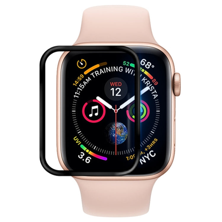 Lisslune | 50 PCS For Apple Watch Series 5 & 4 44mm Soft PET Film Full-Screen Protective Film (Black)