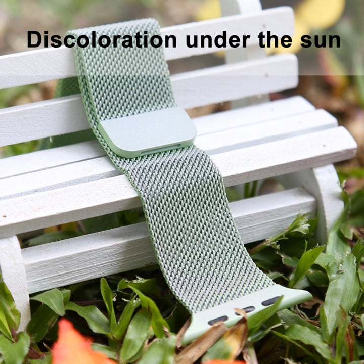 Lisslune | For Apple Watch Ultra 49mm & Watch Ultra 2 49mm / Series 10 46mm / 9 & 8 & 7 45mm / SE 3 & SE 2 & 6 & SE & 5 & 4 44mm / 3 & 2 & 1 42mm Color changing magnetic nylon watch band (Dark Green)