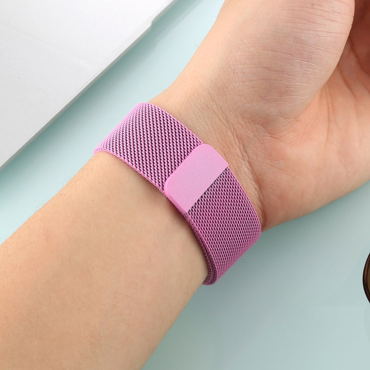 Lisslune | For Apple Watch Ultra 49mm & Watch Ultra 2 49mm / Series 10 46mm / 9 & 8 & 7 45mm / SE 3 & SE 2 & 6 & SE & 5 & 4 44mm / 3 & 2 & 1 42mm Color-changing Magnetic Nylon Watch Strap (Pink)