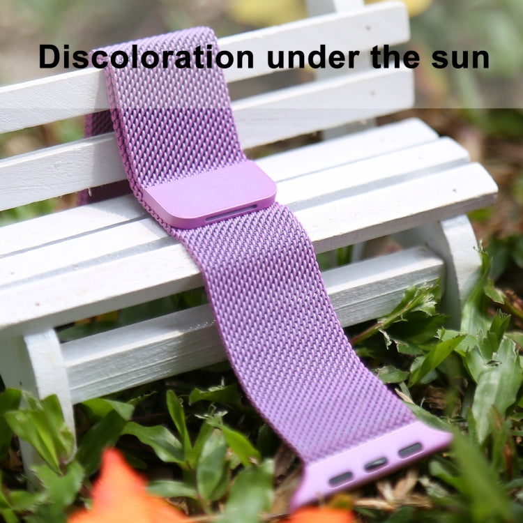 Lisslune | For Apple Watch Ultra 49mm & Watch Ultra 2 49mm / Series 10 46mm / 9 & 8 & 7 45mm / SE 3 & SE 2 & 6 & SE & 5 & 4 44mm / 3 & 2 & 1 42mm Color-changing Magnetic Nylon Watch Strap (Pink)