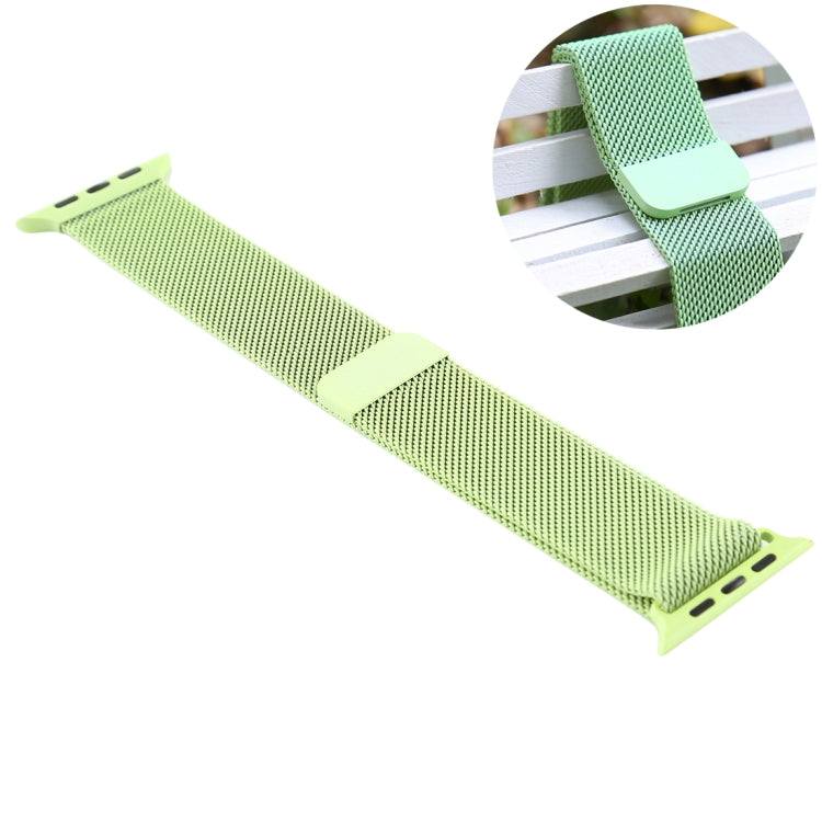 Lisslune | For Apple Watch Ultra 49mm & Watch Ultra 2 49mm / Series 10 46mm / 9 & 8 & 7 45mm / SE 3 & SE 2 & 6 & SE & 5 & 4 44mm / 3 & 2 & 1 42mm Color-changing Magnetic Nylon Watch Strap (Green)