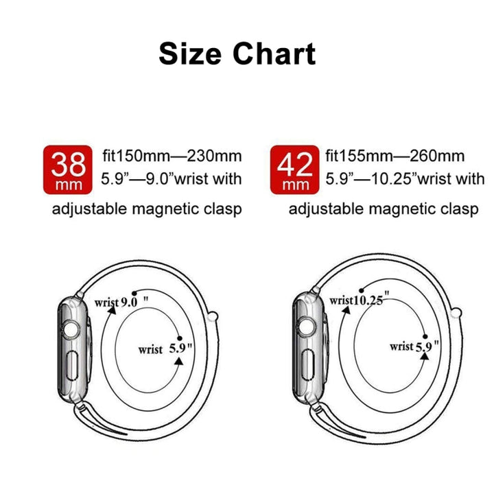 Lisslune | For Apple Watch Ultra 49mm & Watch Ultra 2 49mm / Series 10 46mm / 9 & 8 & 7 45mm / SE 3 & SE 2 & 6 & SE & 5 & 4 44mm / 3 & 2 & 1 42mm Color-changing Magnetic Nylon Watch Strap (Green)