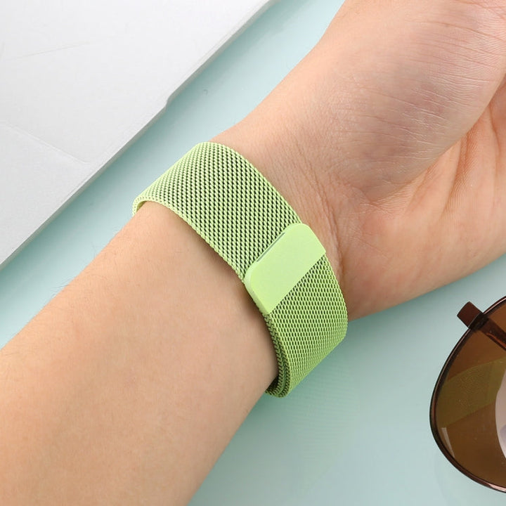 Lisslune | For Apple Watch Ultra 49mm & Watch Ultra 2 49mm / Series 10 46mm / 9 & 8 & 7 45mm / SE 3 & SE 2 & 6 & SE & 5 & 4 44mm / 3 & 2 & 1 42mm Color-changing Magnetic Nylon Watch Strap (Green)
