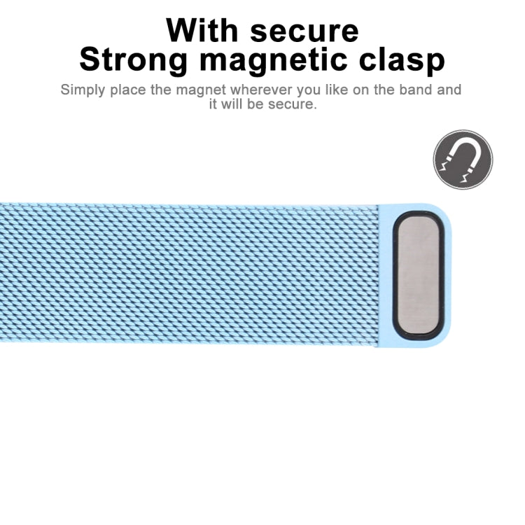 Lisslune | For Apple Watch Ultra 49mm & Watch Ultra 2 49mm / Series 10 46mm / 9 & 8 & 7 45mm / SE 3 & SE 2 & 6 & SE & 5 & 4 44mm / 3 & 2 & 1 42mm Color Changing Magnetic Nylon Watch Strap (Sky Blue)
