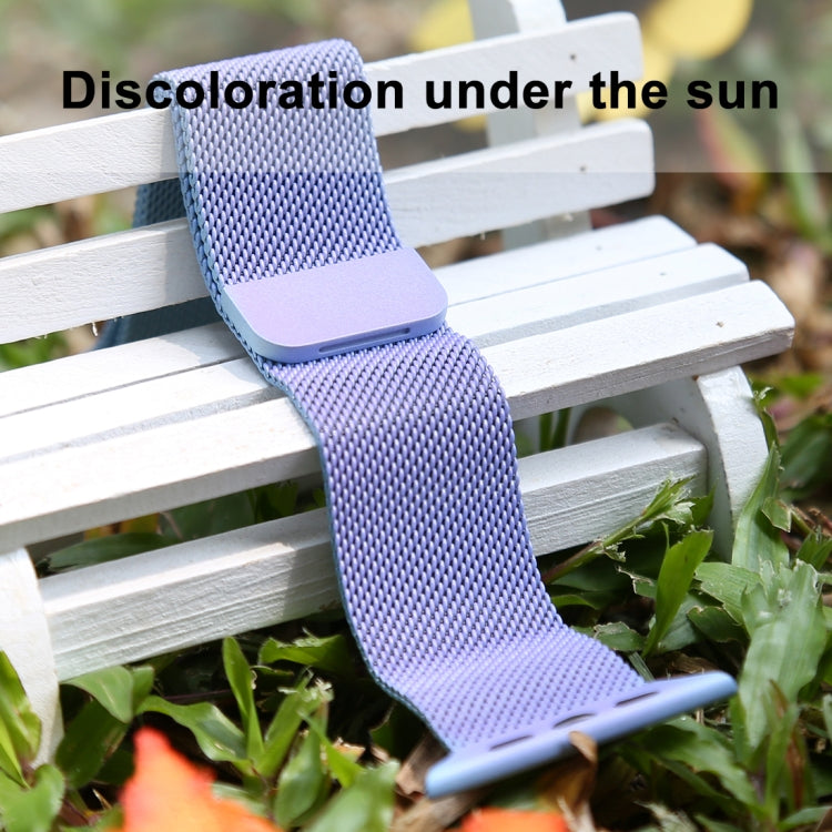 Lisslune | For Apple Watch Ultra 49mm & Watch Ultra 2 49mm / Series 10 46mm / 9 & 8 & 7 45mm / SE 3 & SE 2 & 6 & SE & 5 & 4 44mm / 3 & 2 & 1 42mm Color Changing Magnetic Nylon Watch Strap (Sky Blue)
