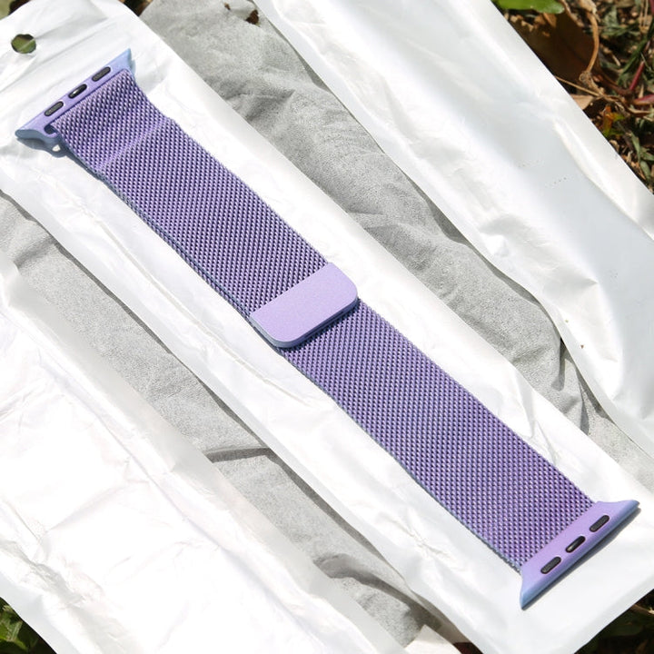Lisslune | For Apple Watch Ultra 49mm & Watch Ultra 2 49mm / Series 10 46mm / 9 & 8 & 7 45mm / SE 3 & SE 2 & 6 & SE & 5 & 4 44mm / 3 & 2 & 1 42mm Color Changing Magnetic Nylon Watch Strap (Sky Blue)