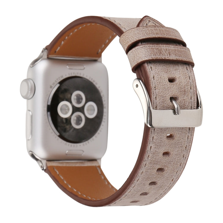 Lisslune | For Apple Watch Series 10 42mm / 9&8&7 41mm / SE 3&SE 2&6&SE&5&4 40mm / 3&2&1 38mm Fresh Style Leather Watch Band (Brown)