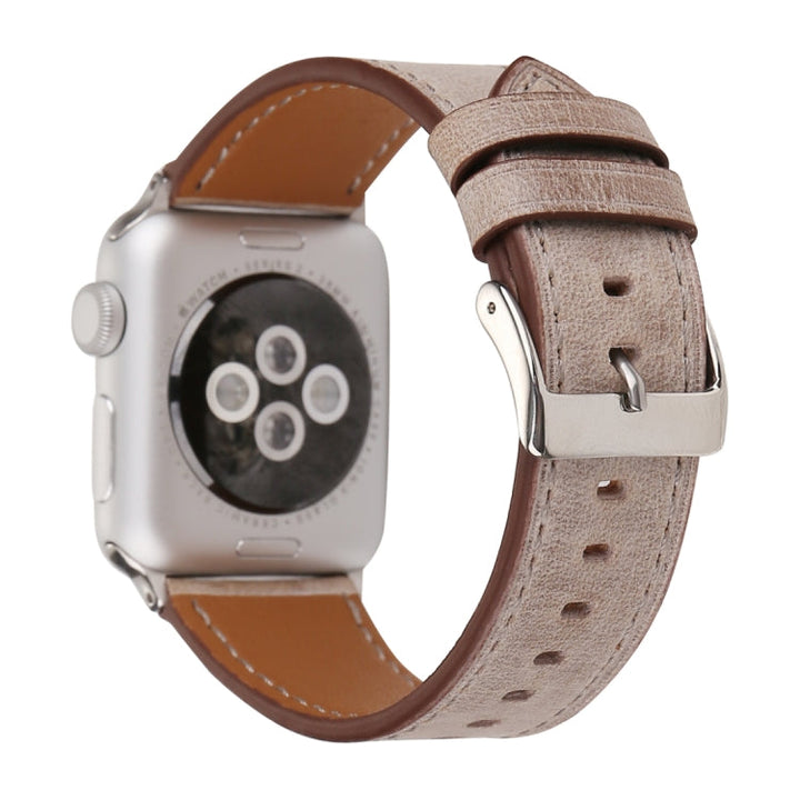 Lisslune | For Apple Watch Series 10 42mm / 9&8&7 41mm / SE 3&SE 2&6&SE&5&4 40mm / 3&2&1 38mm Fresh Style Leather Watch Band (Brown)