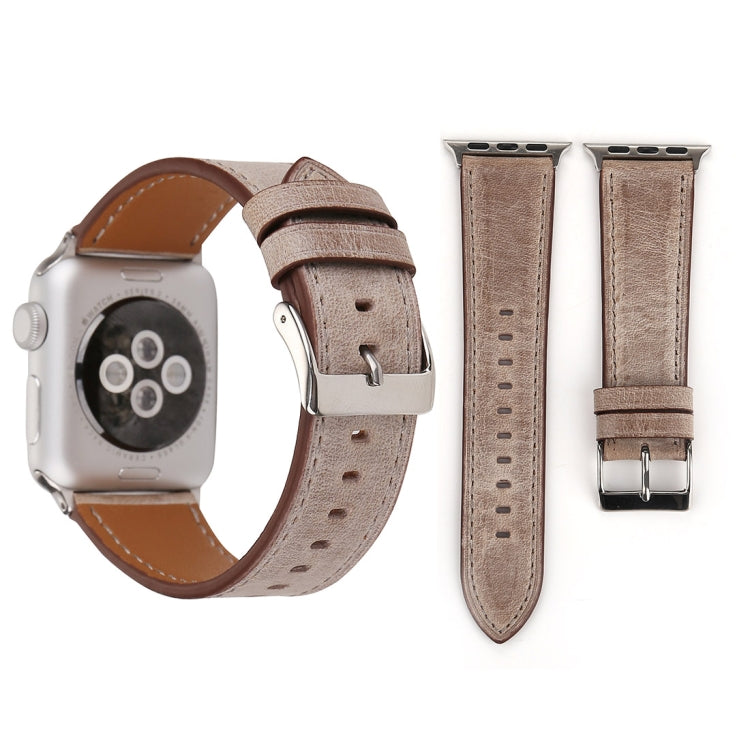 Lisslune | For Apple Watch Series 10 42mm / 9&8&7 41mm / SE 3&SE 2&6&SE&5&4 40mm / 3&2&1 38mm Fresh Style Leather Watch Band (Brown)
