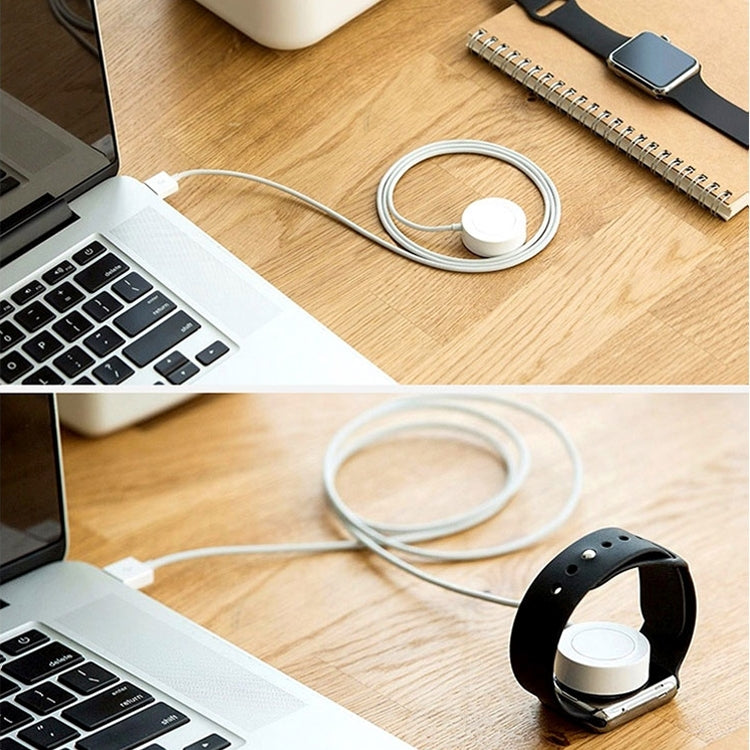 Lisslune | 1m Magnetic Wireless Charger for Apple Watch Series Ultra & 10 / 9 / 8 / 7 / 6 / 5 / 4 / 3 / 2 (White)