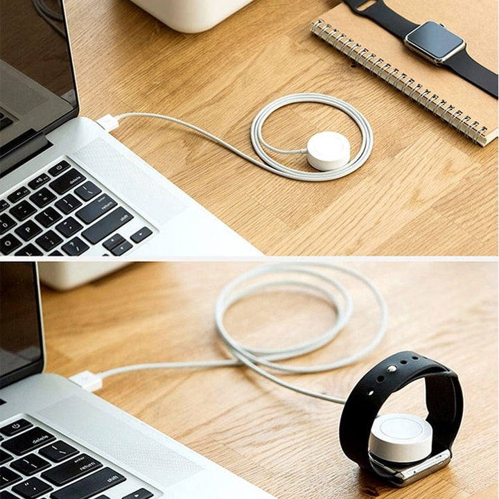 Lisslune | 1m Magnetic Wireless Charger for Apple Watch Series Ultra & 10 / 9 / 8 / 7 / 6 / 5 / 4 / 3 / 2 (White)