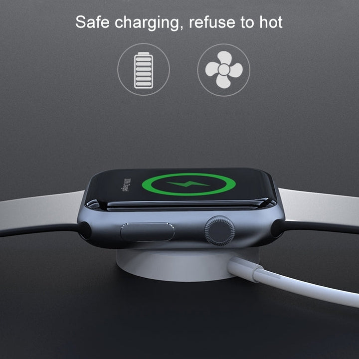 Lisslune | 1m Magnetic Wireless Charger for Apple Watch Series Ultra & 10 / 9 / 8 / 7 / 6 / 5 / 4 / 3 / 2 (White)