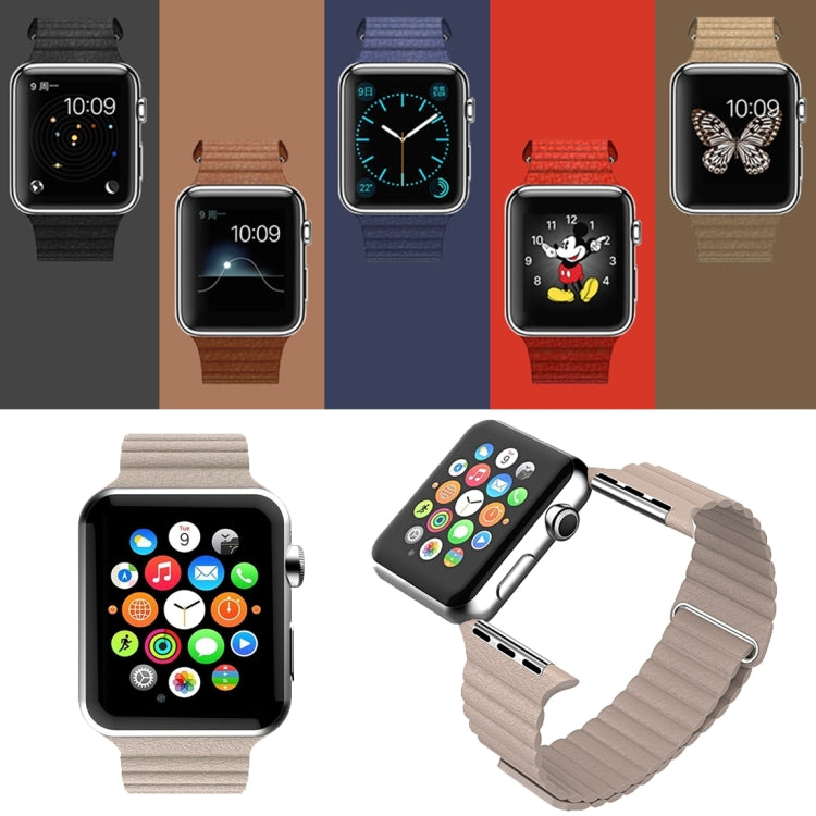 Lisslune | For Apple Watch 38mm Bow Magnet Closure PU Leather Strap (Red)