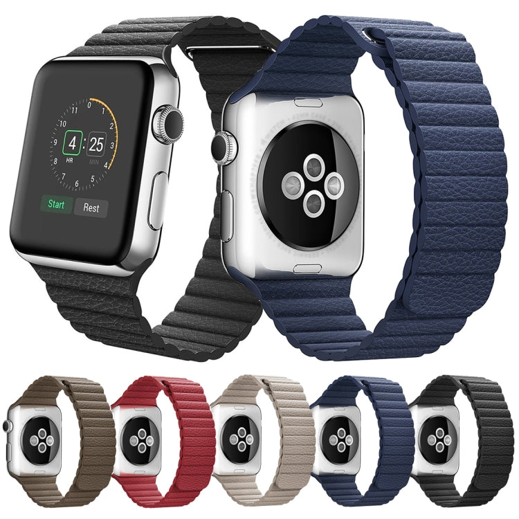Lisslune | For Apple Watch 38mm Bow Magnet Closure PU Leather Strap (Red)