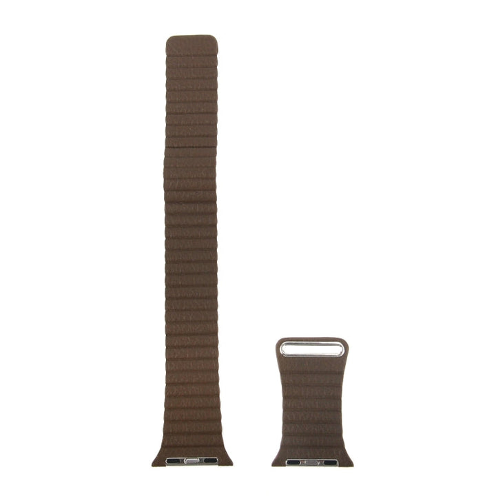 Lisslune | For Apple Watch 42mm Loop Magnetic Closure Clips PU Leather Watch Band (Brown)