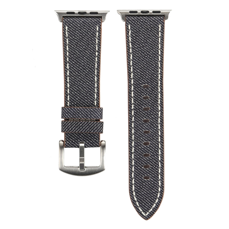 Lisslune | For Apple Watch Series 10 42mm / 9&8&7 41mm / SE 3&SE 2&6&SE&5&4 40mm / 3&2&1 38mm Simple Style Leather Cowboy Pattern Watchband (Gray)