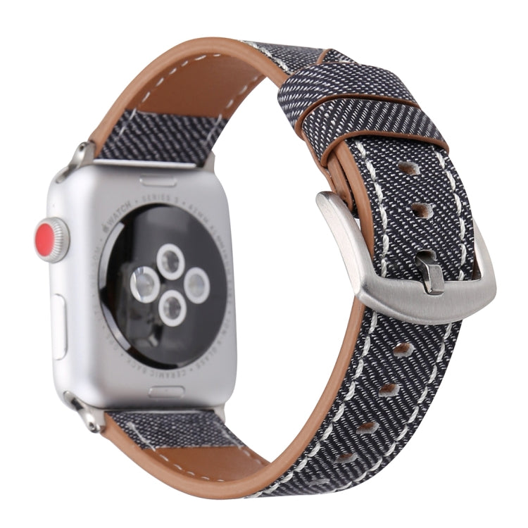 Lisslune | For Apple Watch Series 10 42mm / 9&8&7 41mm / SE 3&SE 2&6&SE&5&4 40mm / 3&2&1 38mm Simple Style Leather Cowboy Pattern Watchband (Gray)