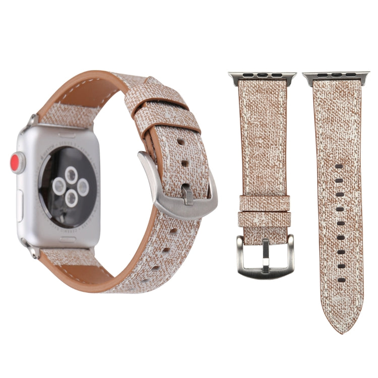 Lisslune | For Apple Watch Series 10 42mm / 9&8&7 41mm / SE 3&SE 2&6&SE&5&4 40mm / 3&2&1 38mm Simple Fashion Leather Cowboy Pattern Watch Strap (Light Gray)