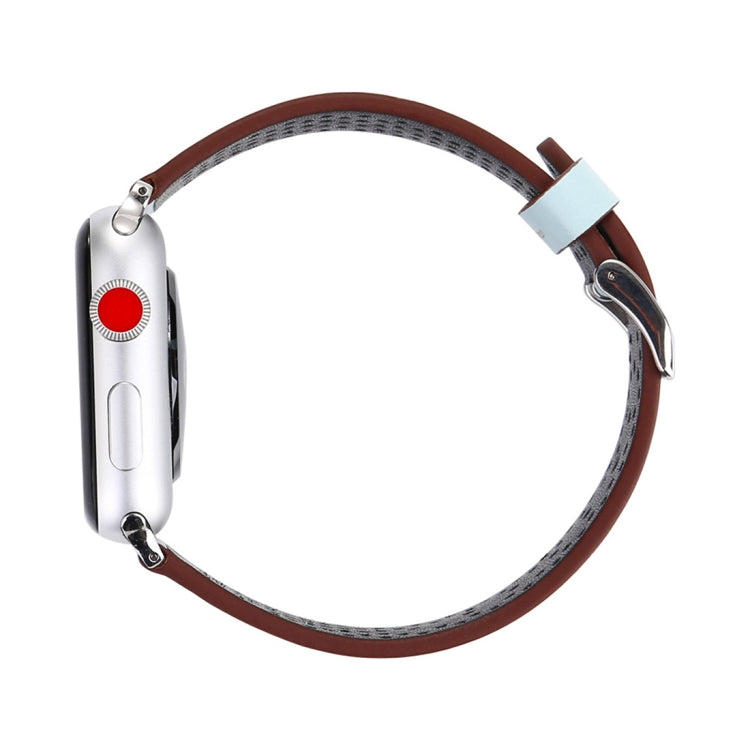 Lisslune | For Apple Watch Ultra 49mm & Watch Ultra 2 49mm / Series 10 46mm / 9 & 8 & 7 45mm / SE 3 & SE 2 & 6 & SE & 5 & 4 44mm / 3 & 2 & 1 42mm Simple Fashion-Leather Hole Pattern-Watch Band (Blue)