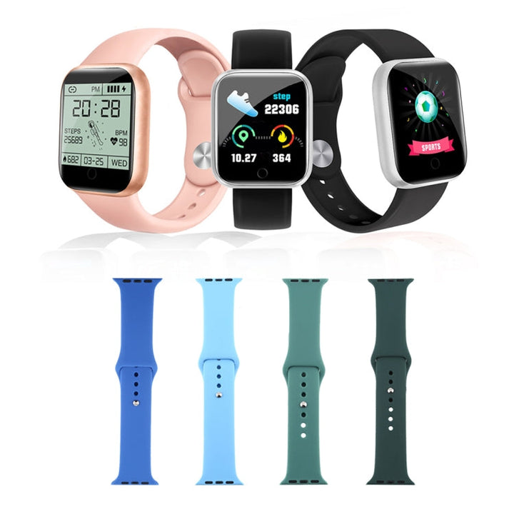 Lisslune | For Apple Watch Ultra 49mm&Watch Ultra 2 49mm / Series 10 46mm / 9&8&7 45mm / SE 3&SE 2&6&SE&5&4 44mm / 3&2&1 42mm Silicone watch band (Dark Blue)