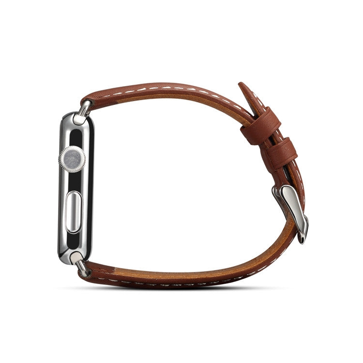 Lisslune | Denior Environment Luxury Car Watch Leather Strap for Apple Watch Series 7 41mm / 6 & SE & 5 & 4 40mm / 3 & 2 & 1 38mm (Brown)