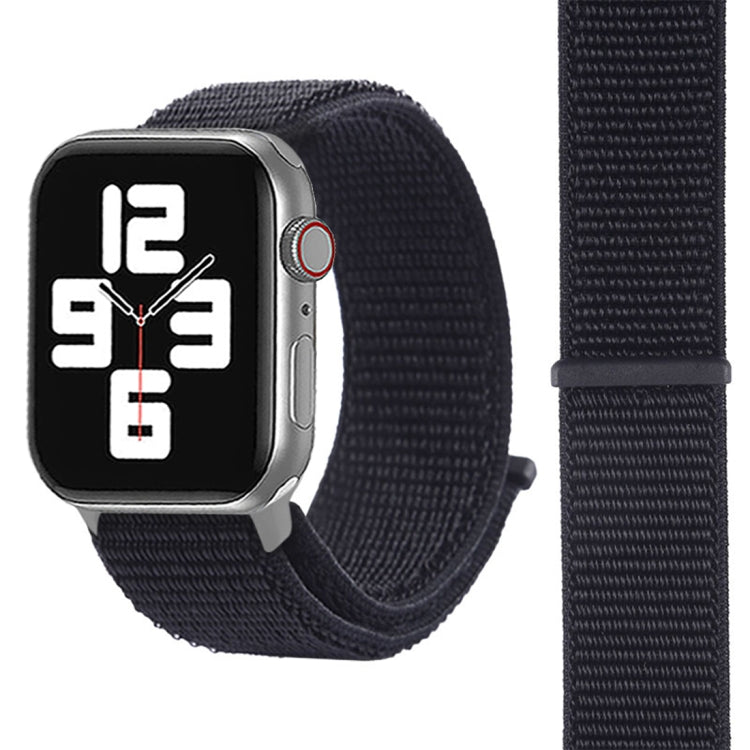 Lisslune | For Apple Watch 46mm / 49mm / 45mm / 44mm Simple Fashion Nylon Watch Band with Magic Wand (Black)