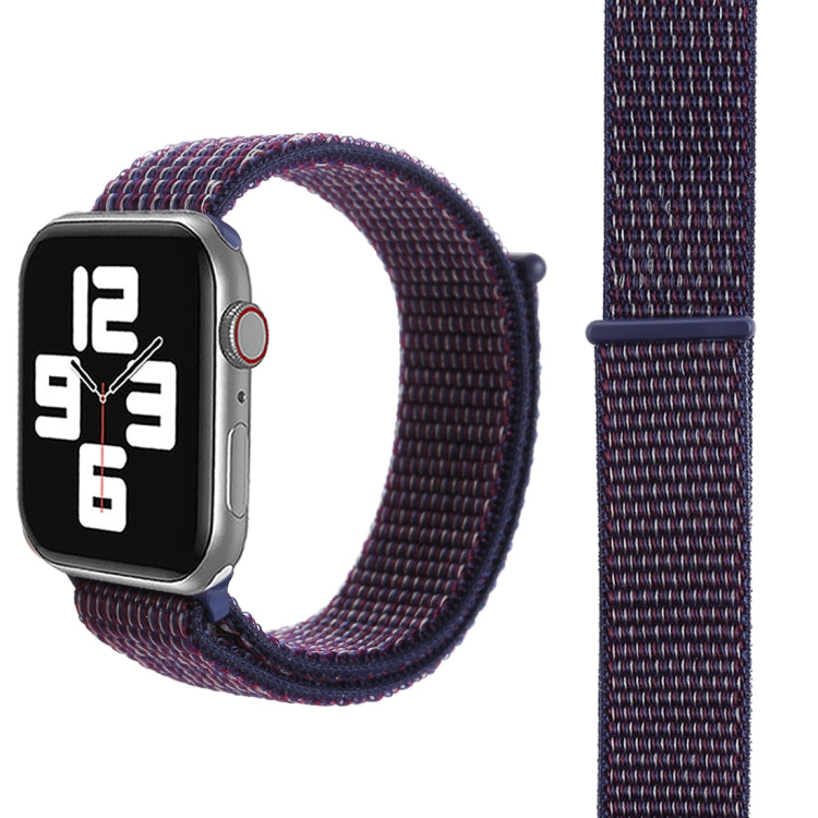 Lisslune | For Apple Watch 46mm / 49mm / 45mm / 44mm Simple Fashion Nylon Watch Strap with Magic Stick (Dark Purple)
