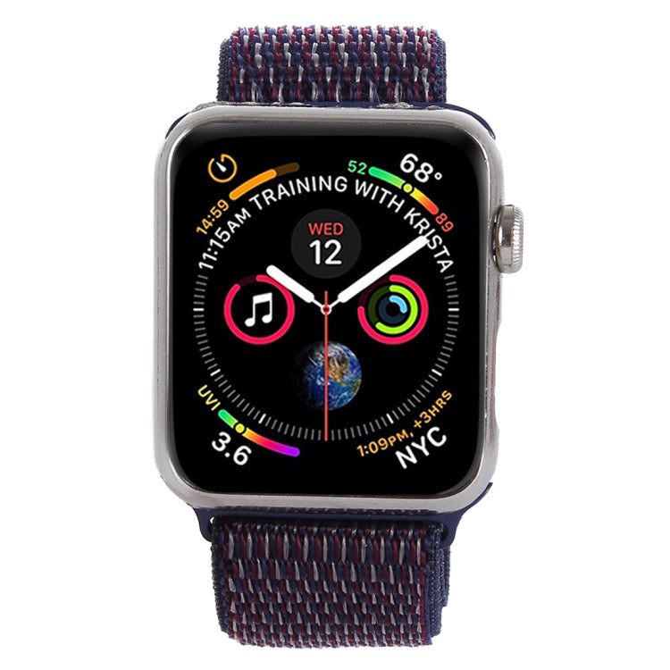 Lisslune | For Apple Watch 46mm / 49mm / 45mm / 44mm Simple Fashion Nylon Watch Strap with Magic Stick (Dark Purple)