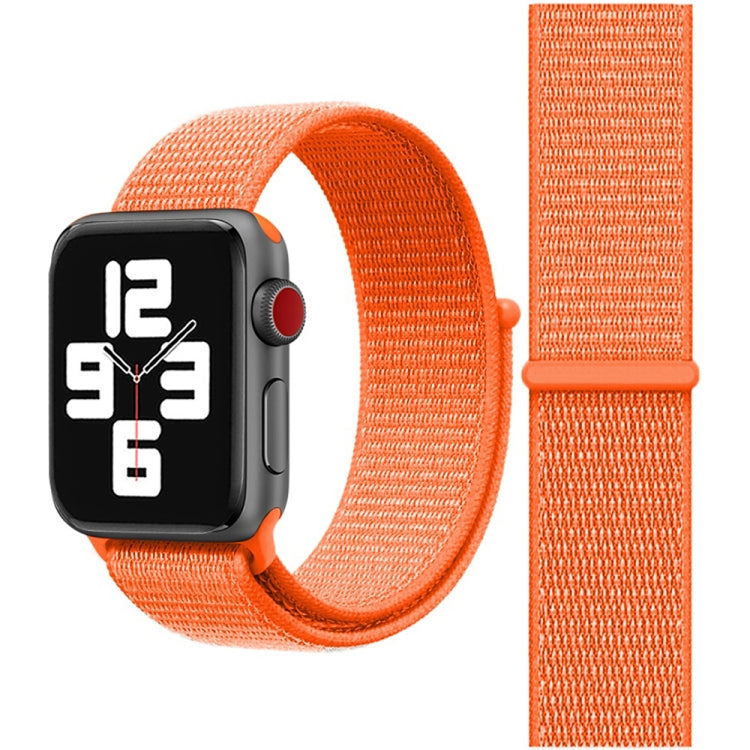Lisslune | For Apple Watch 46mm / 49mm / 45mm / 44mm Simple Fashion Nylon Watch Strap with Magic Stick (Orange)