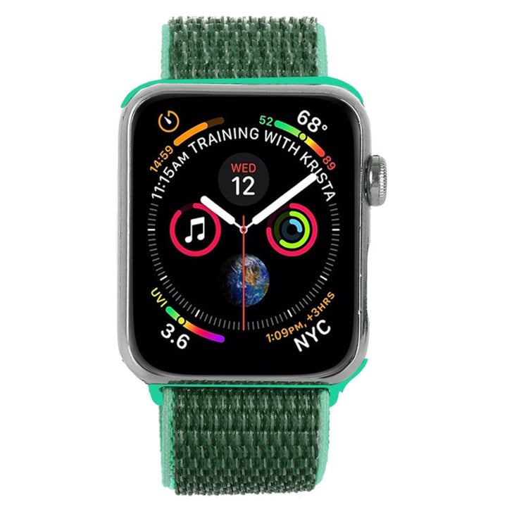 Lisslune | For Apple Watch 46mm / 49mm / 45mm / 44mm Simple Fashion Nylon Watch Strap with Magic Stick (Grass Green)