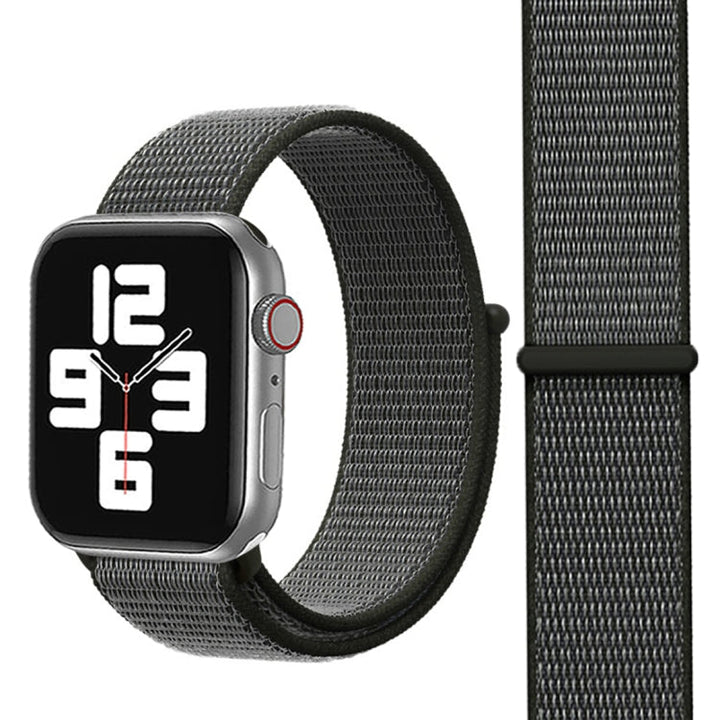 Lisslune | For Apple Watch 46mm / 49mm / 45mm / 44mm Simple stylish nylon watch band with Magic Stick (Gray)